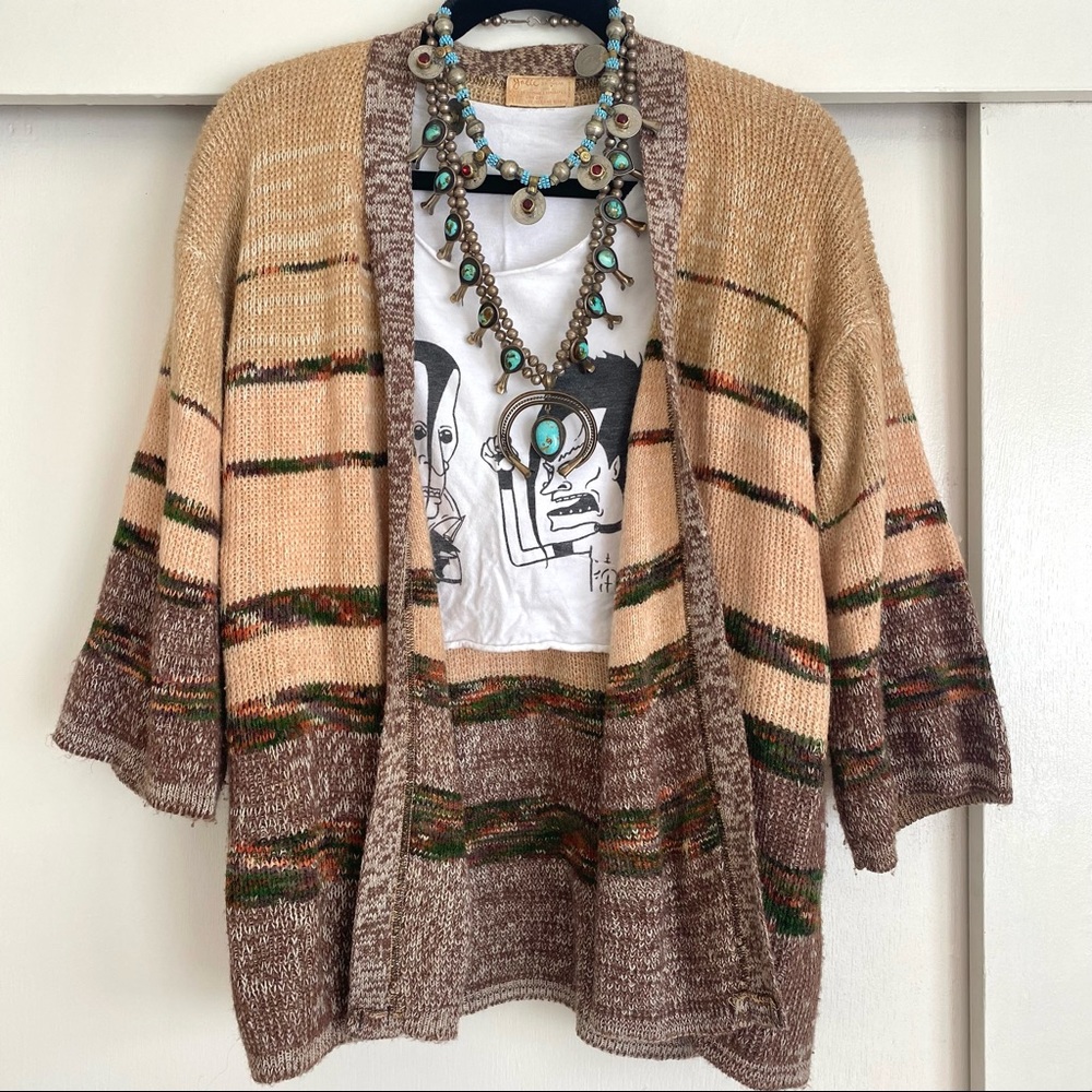 Vintage Bell Sleeve Space Dye Cardigan